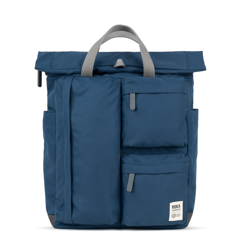 ROKA Waterhouse Deep Blue Recycled Canvas Medium Backpack